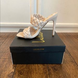 Braided nude heel sandals size 6 1/2 - brand new/never worn